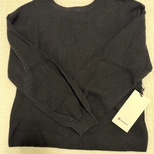 Lululemon Athletica Black Reversible Crossover Sweater
